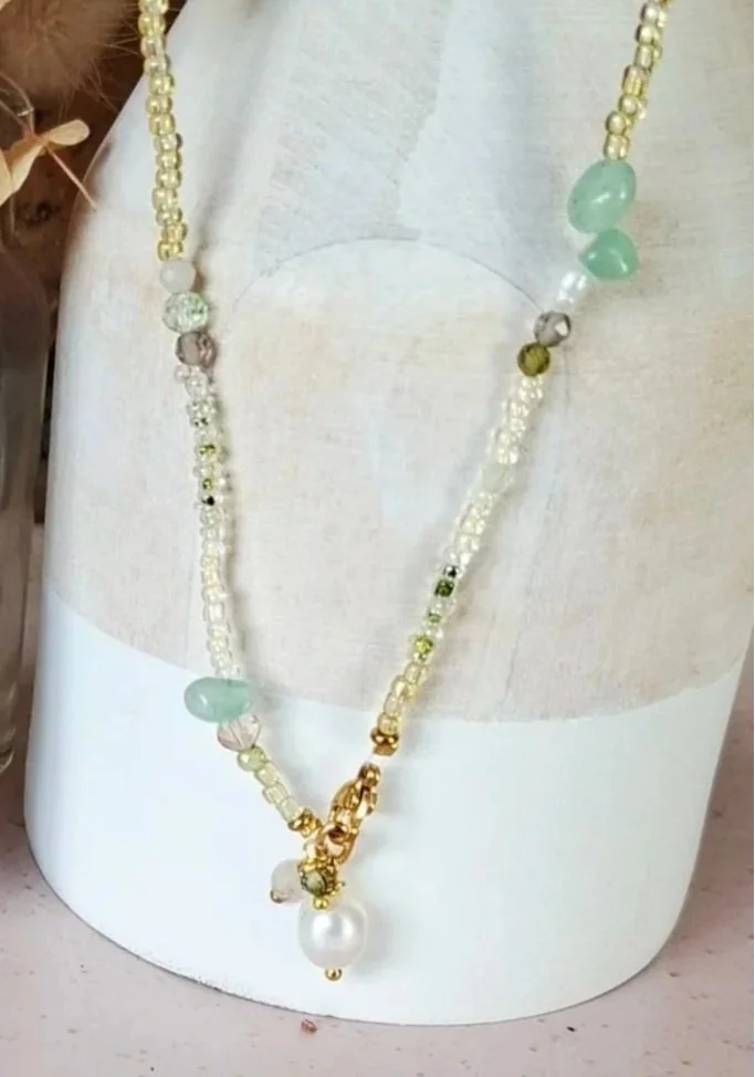 Pearl Lariat Necklace - Gold