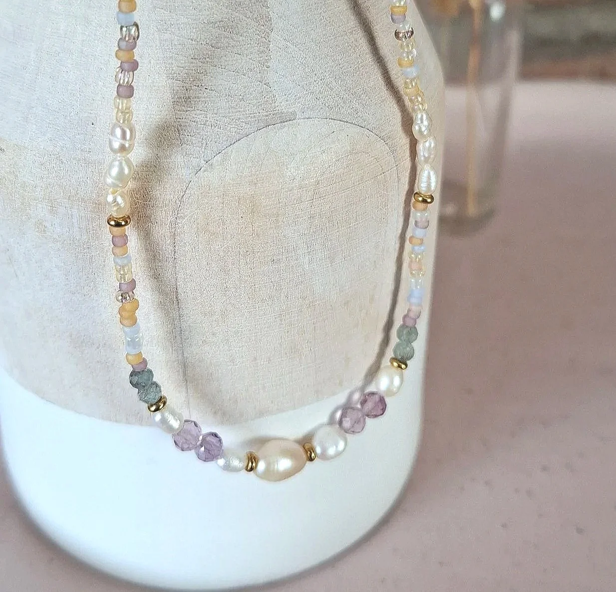 Boho Necklace - lilac
