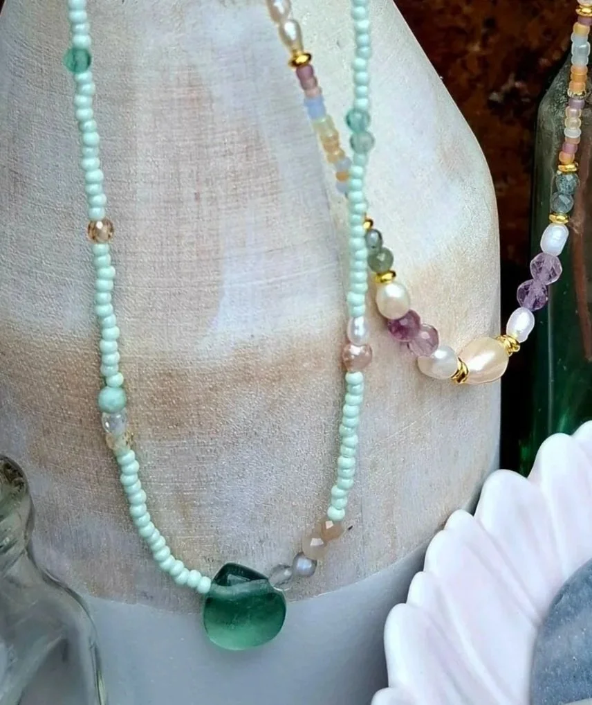 Teardrop Necklace - Fluorite