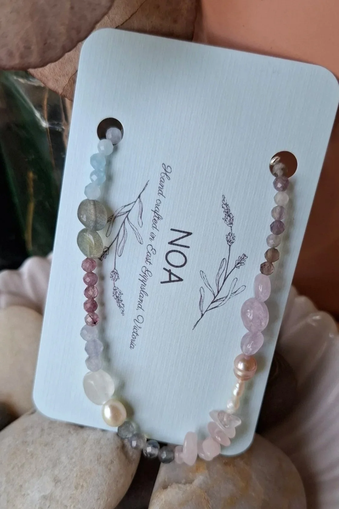 Original Mermaid Bracelet - Amethyst/ Rose Quartz