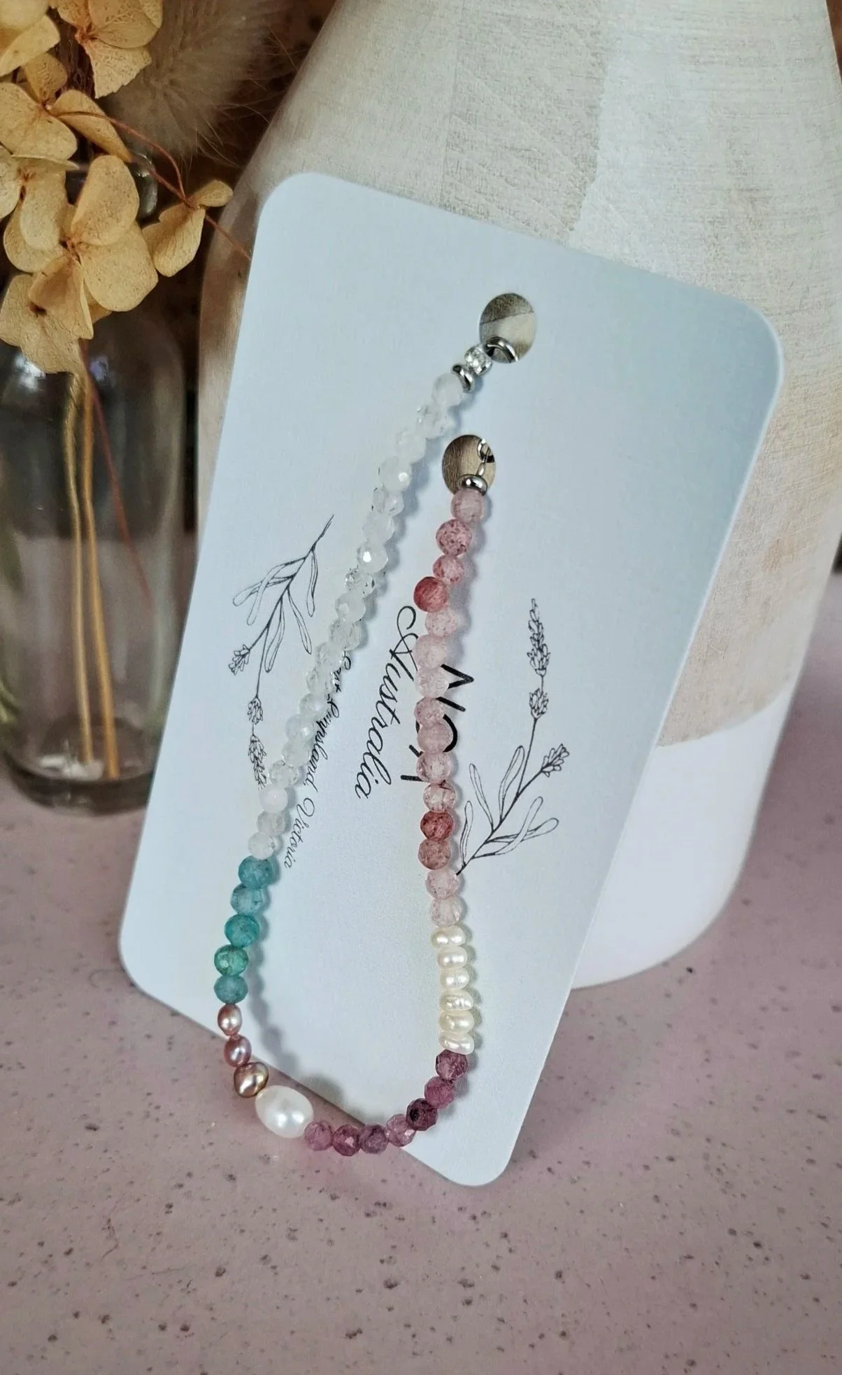 Mermaid Stacker Bracelet - Quartz/Apatite