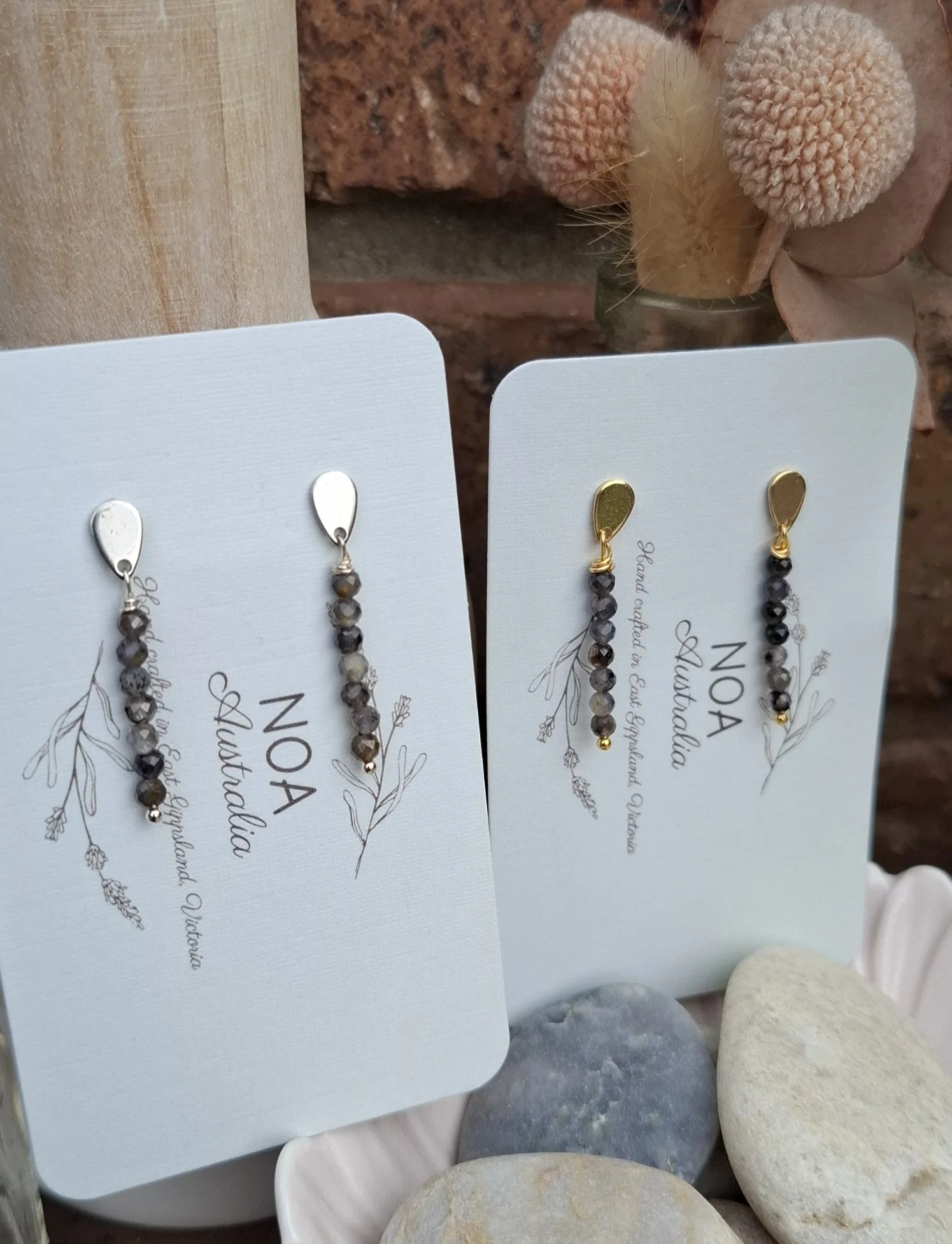 Banksia Stick Earrings - Iolite