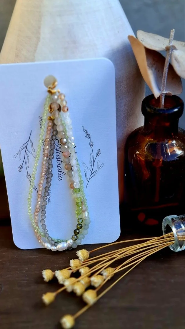 Jacqueline Bracelet - Peridot/Smoky Quartz