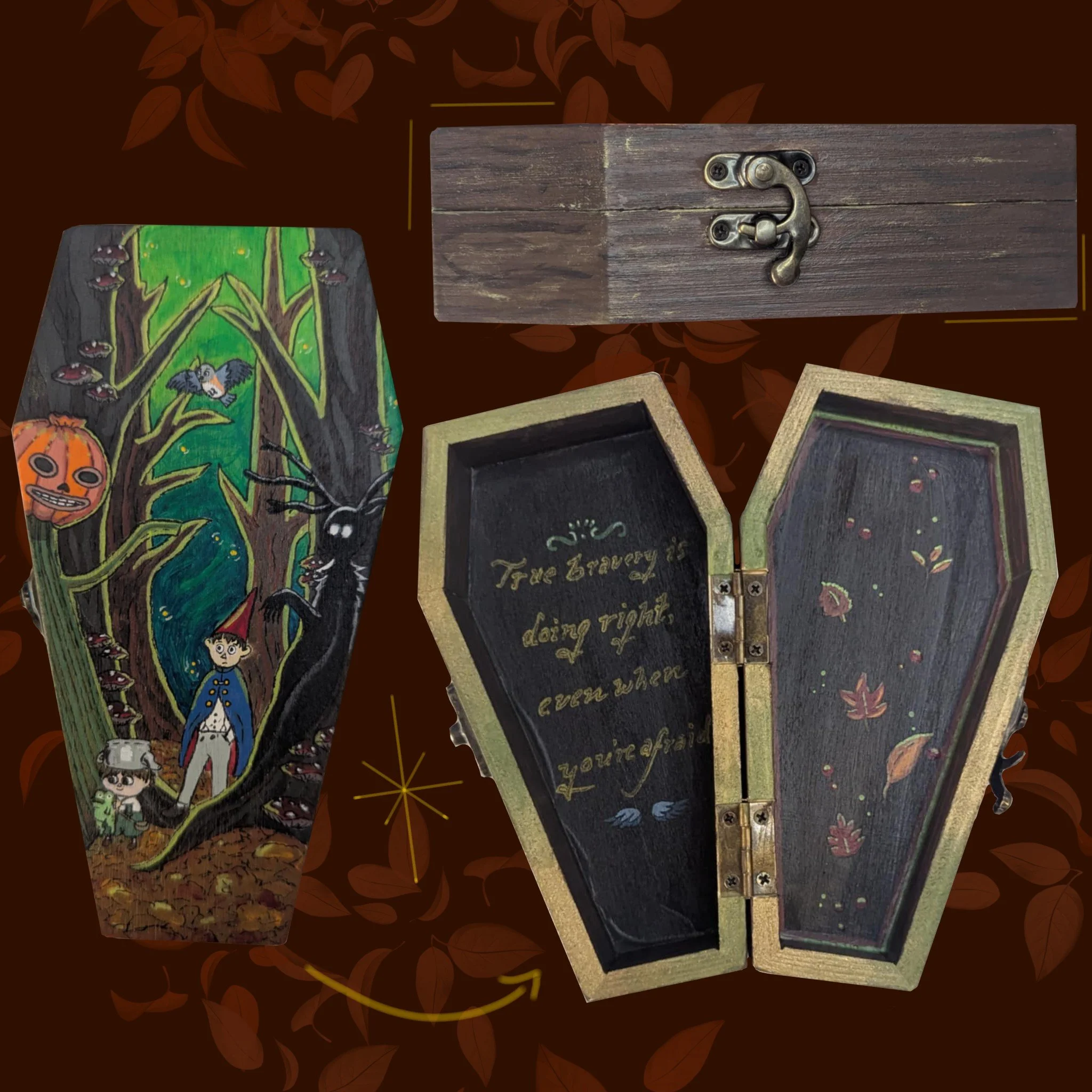 Over the Garden Wall Hand-painted Coffin Box