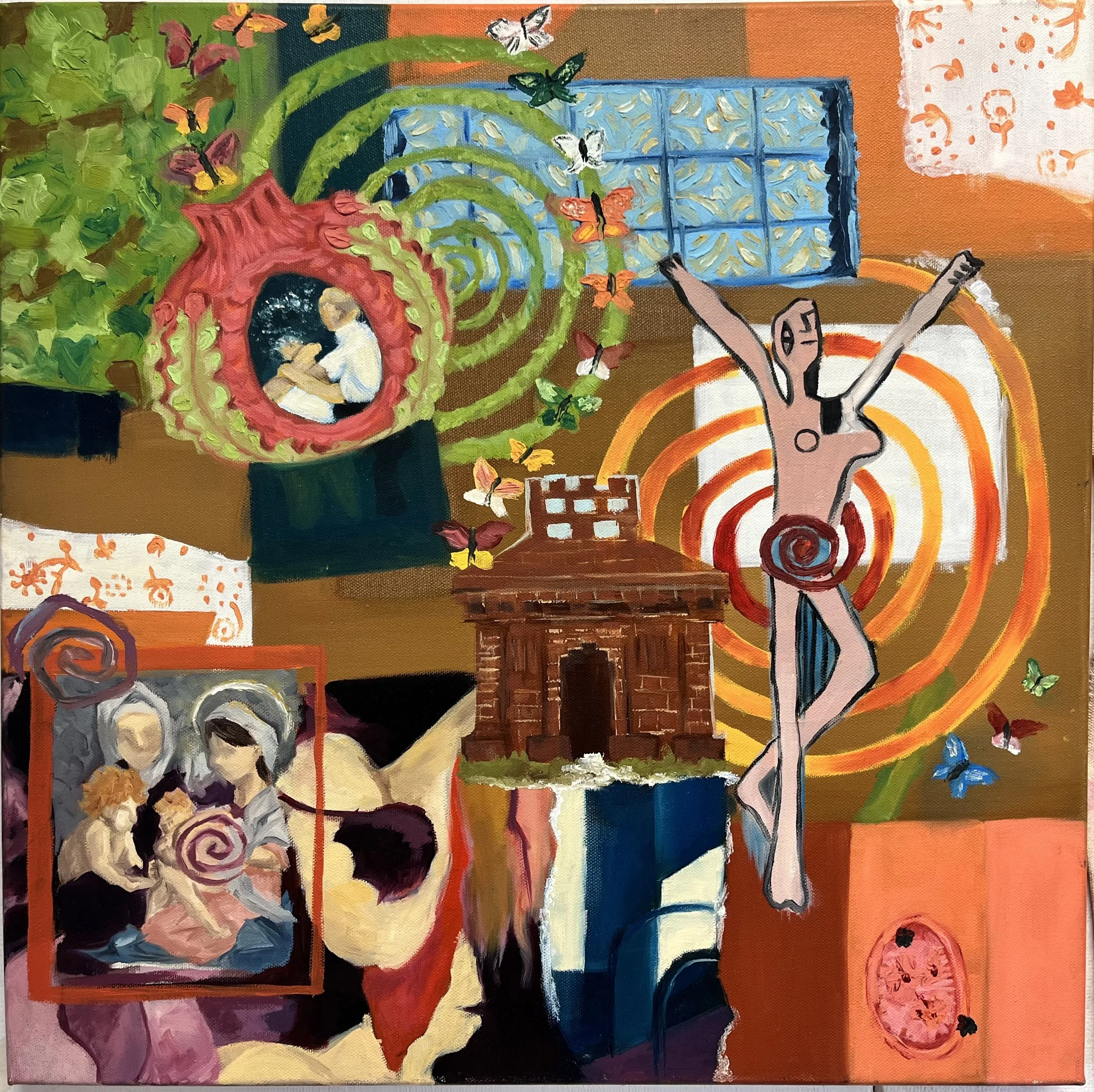 Spiraling, oil on canvas 2023