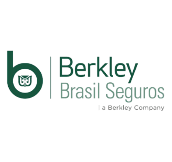 Logotipo de Berkeley Brasil Seguros, contendo o símbolo de um escudo com as letras 'bb' e o nome da empresa ao lado.