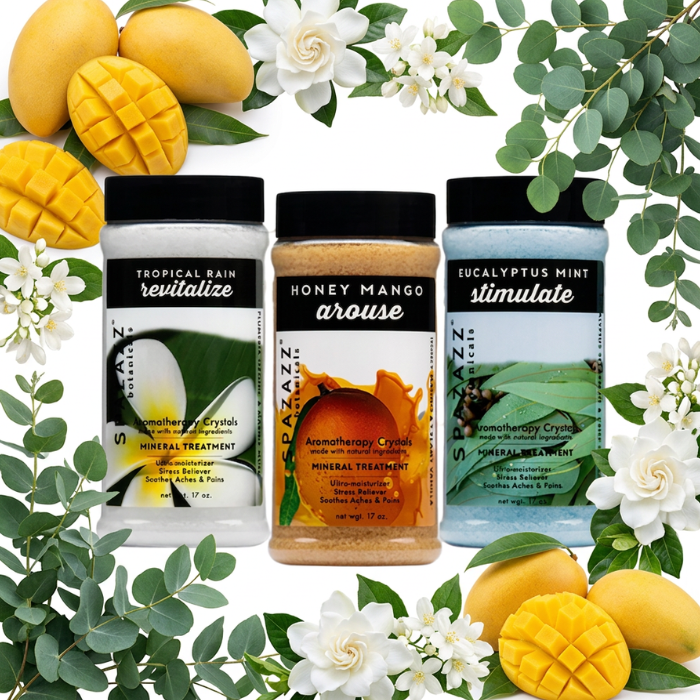 Infused with magnesium sulfate, dead see salts, aloe vera, and vitamins A, C, E, and K, this botanical blend is pH balanced for hot tub safety.