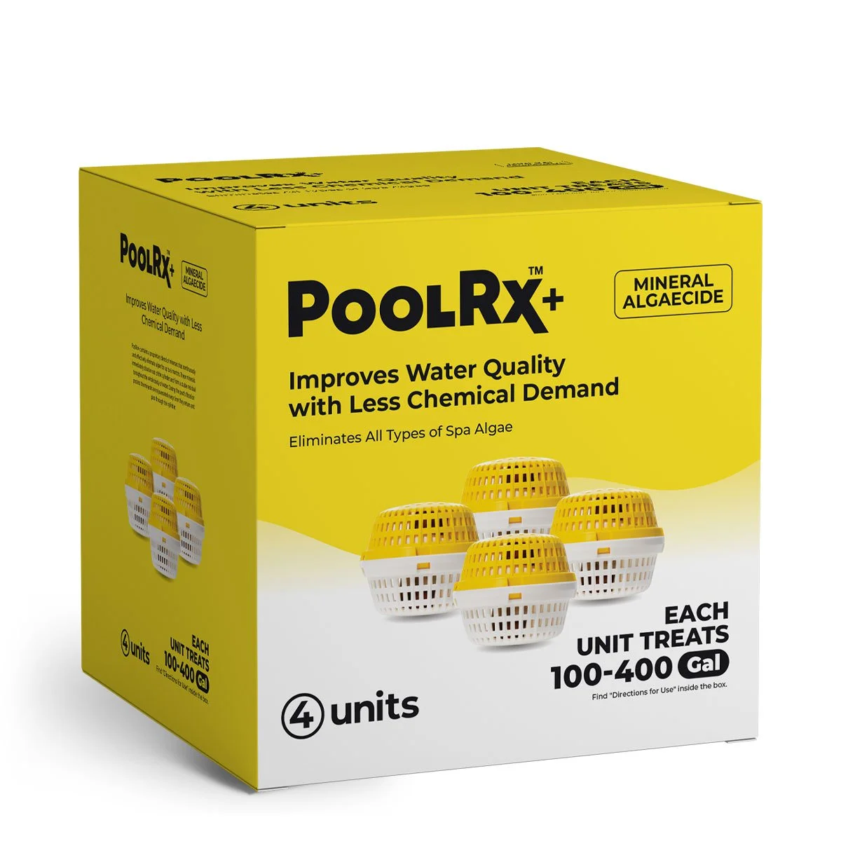 PoolRX Spa Mineral Purifier A continuous, self-rejuvenating mineral system that instantly eliminates algae and clarifies spa water. By maximizing sanitization efficiency, this specialized mineral cylinder allows for ultra-low chlorine use (0.5–1.0 pp