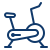A simple line drawing of a bicycle