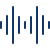 Audio waveform icon with vertical bars of varying heights.