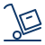 A delivery person on a motorcycle with a box on the back, riding along a road.