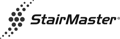 StairMaster logo with black text and dotted graphic