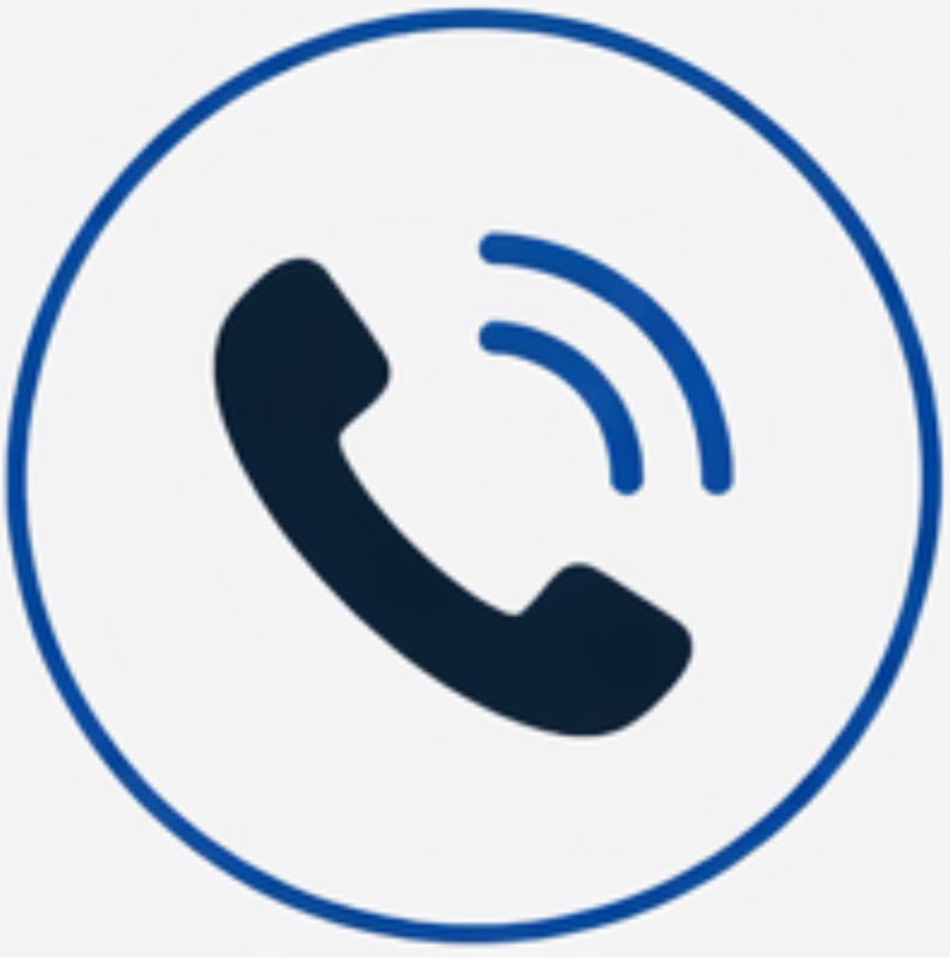 Icon of a phone with sound waves indicating call or communication.