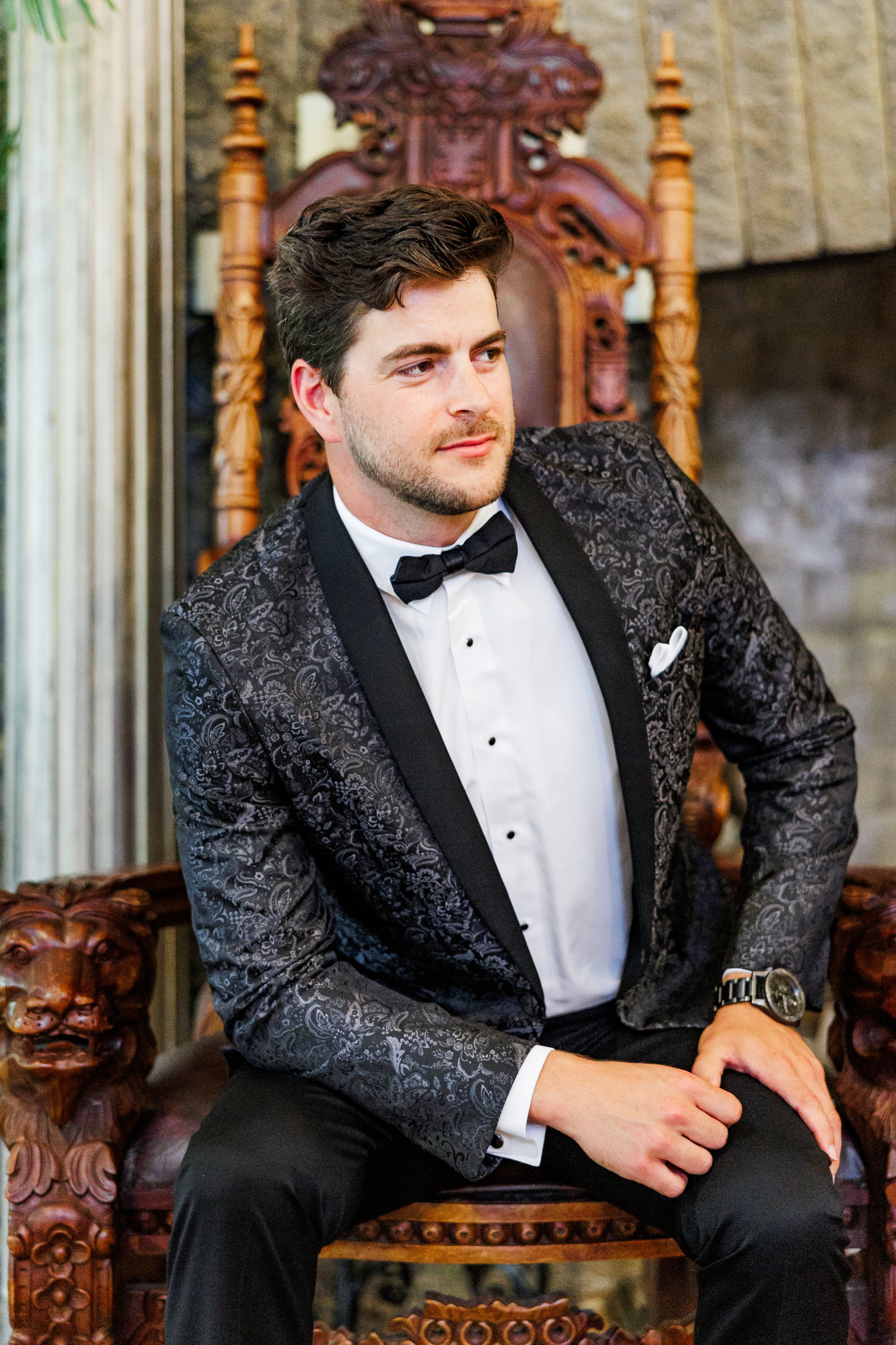 Black Paisley Aries Tuxedo