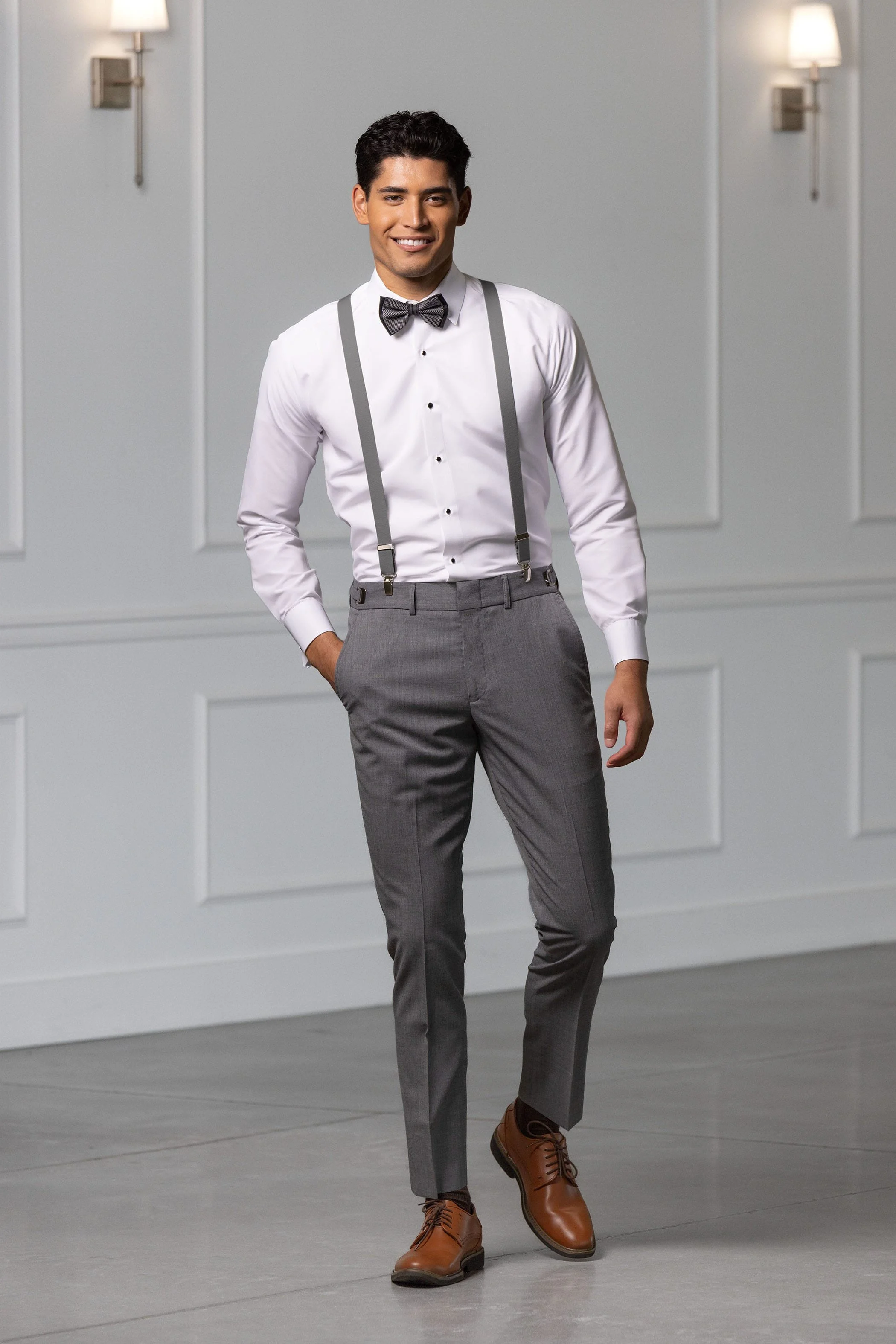 Suspenders Medium Grey Clip-On