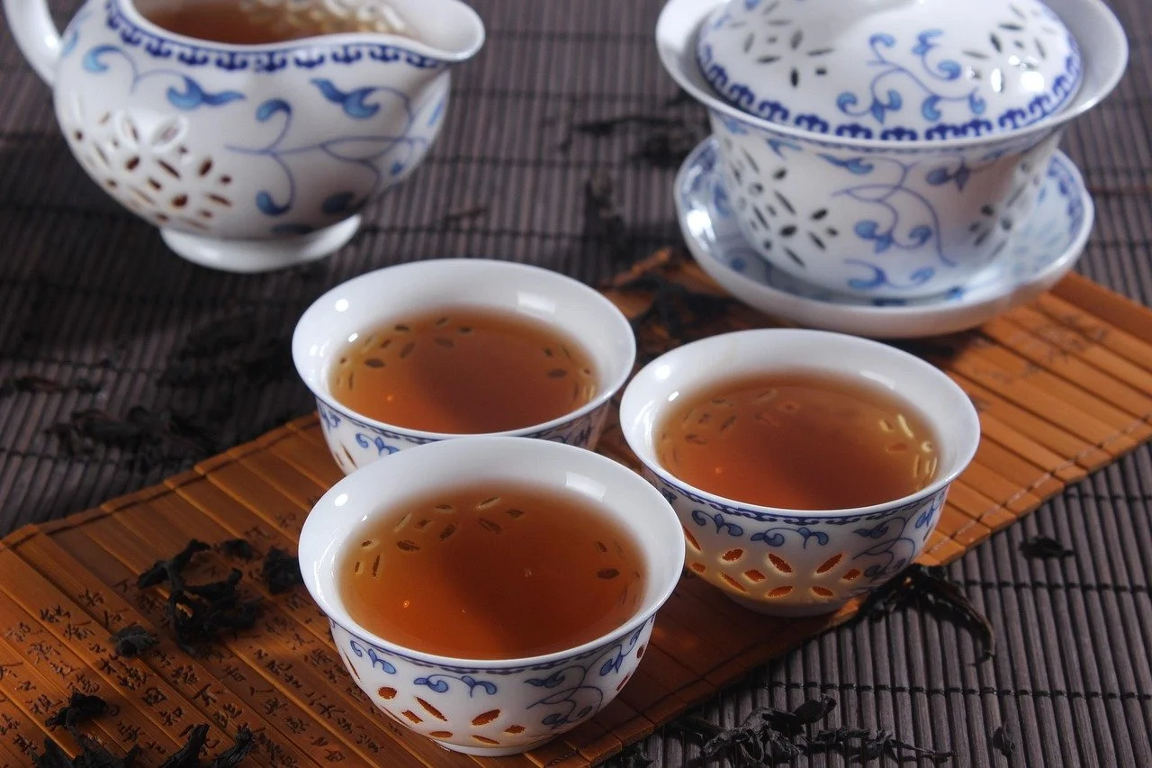 Three full tea cups