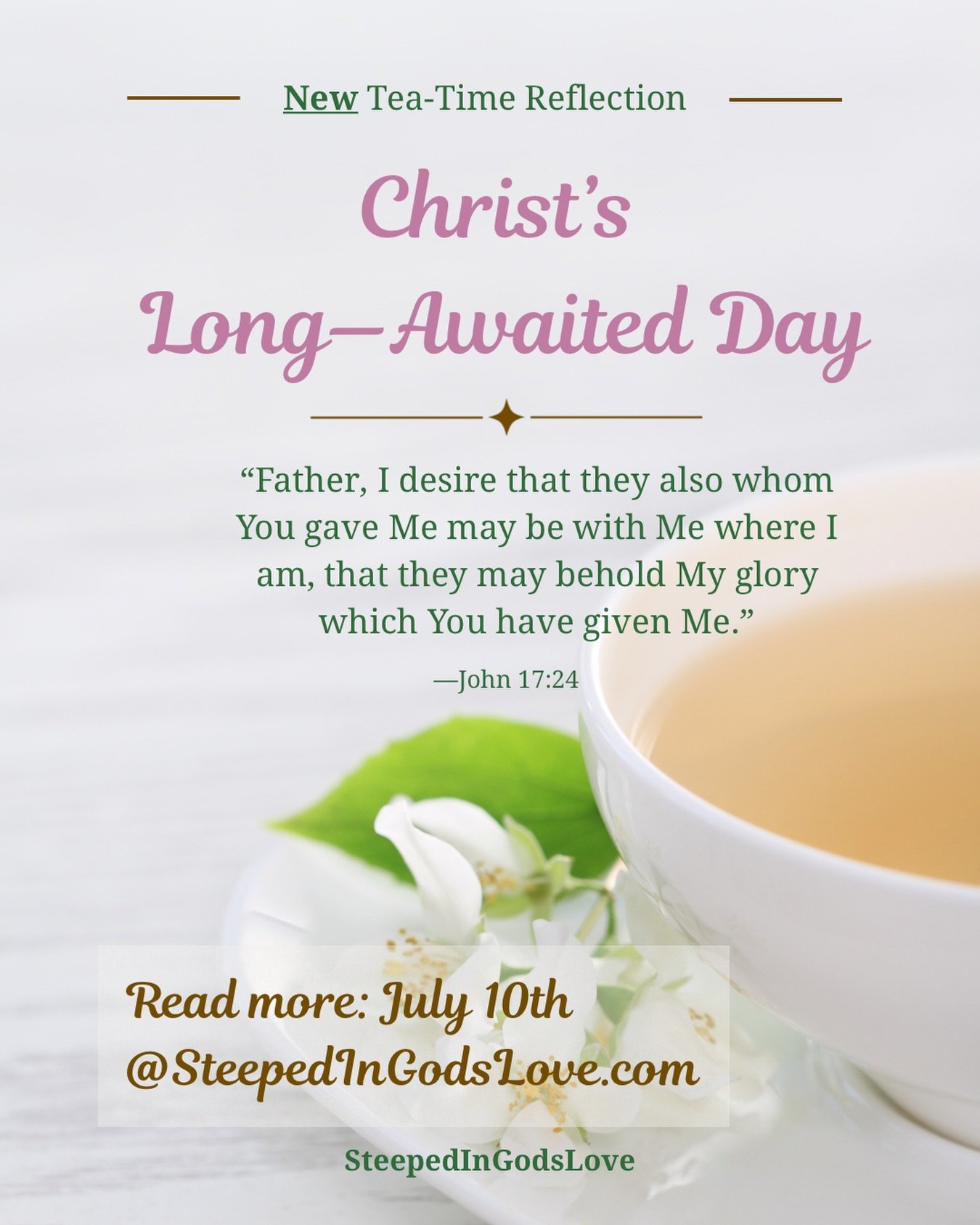 #SteepedInGodsLove #JesusChrist #BrideOfChrist #ChristianHope #EternalLife