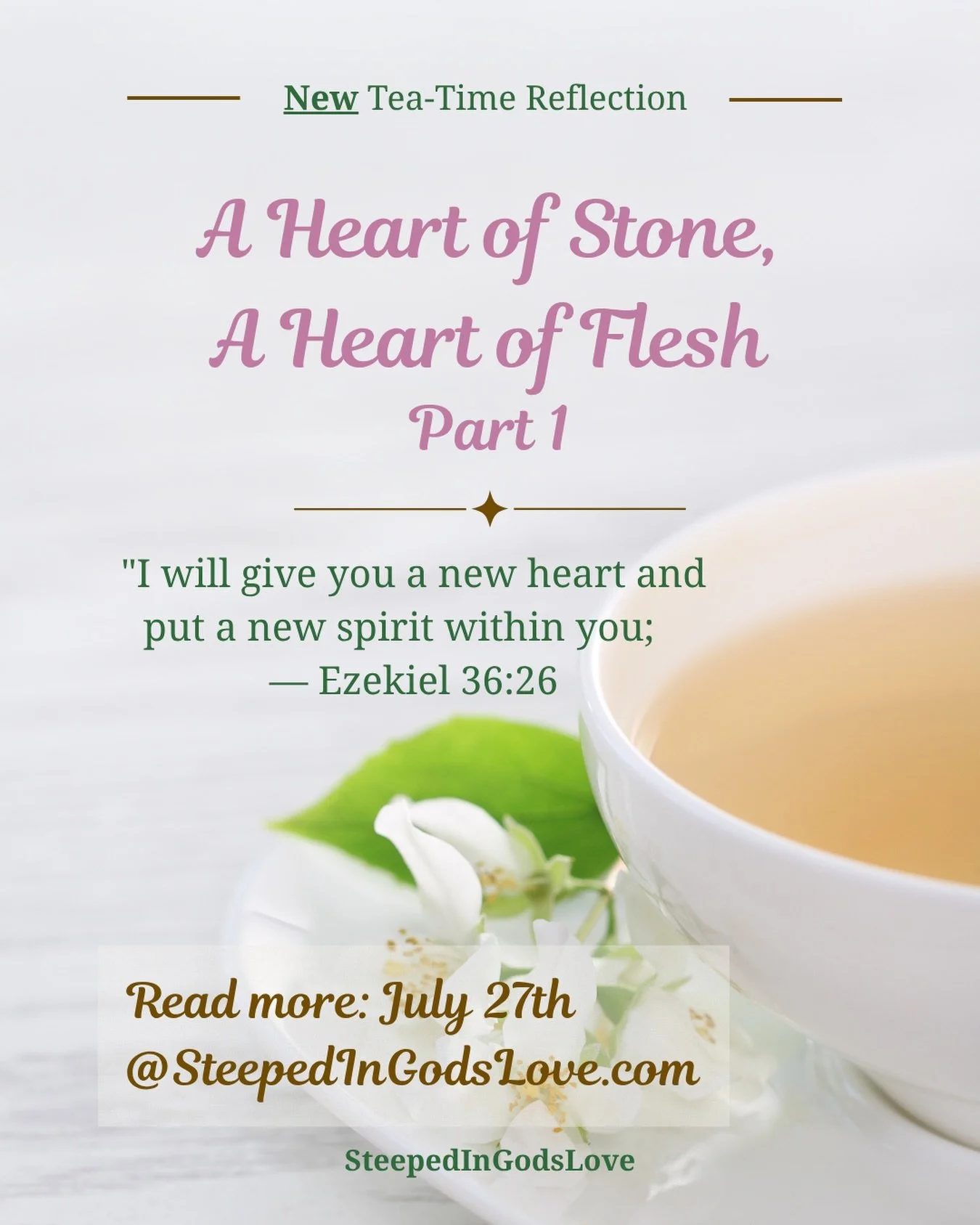 #NewHeart #SalvationInChrist
#Ezekiel36 #JesusSaves
#steepedingodslove