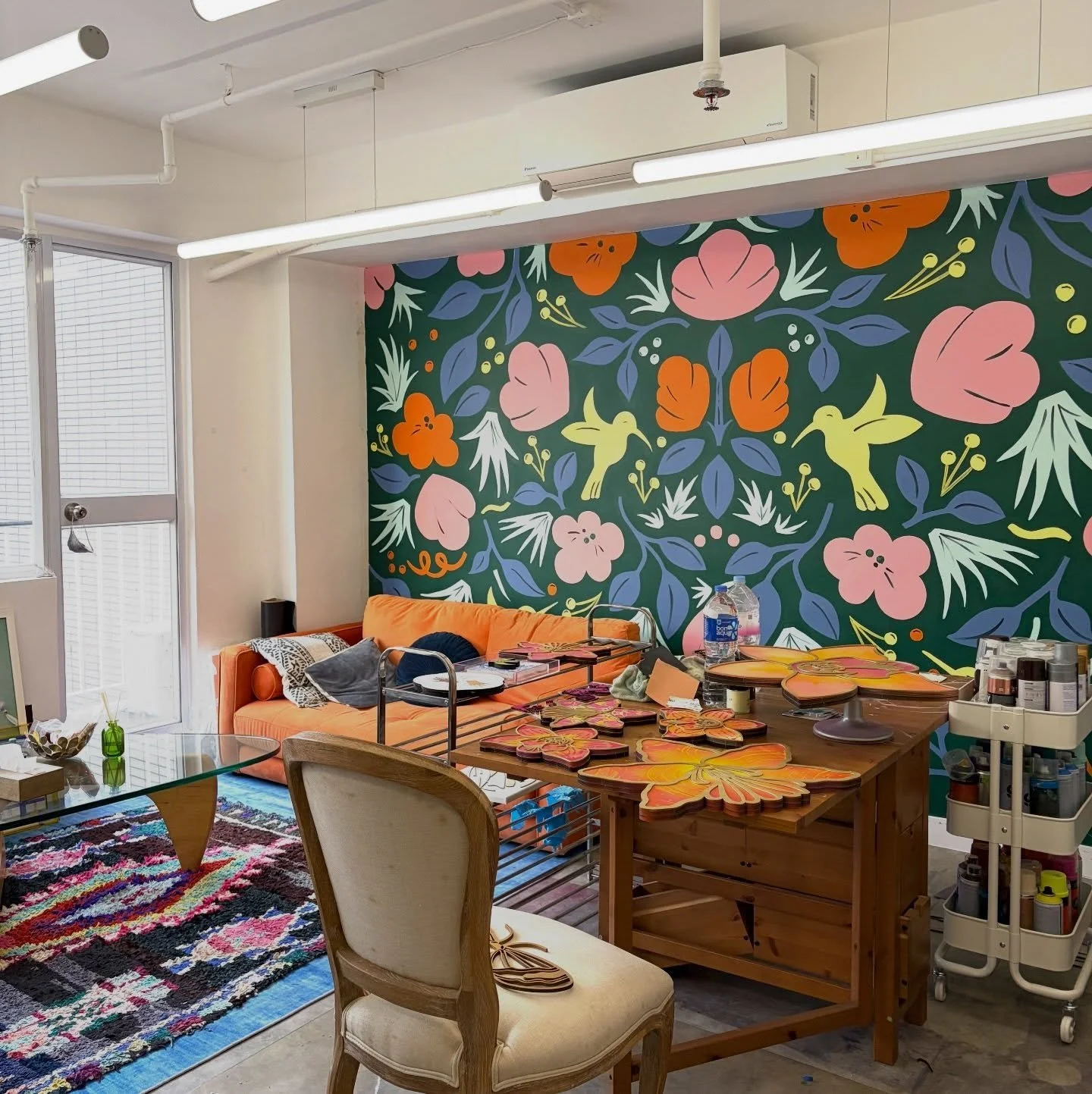 A happy snippet from my studio lately as I prep for @affordableartfairhk and my Bloom Together installation 🌺 

Time is just slipping by these days, and I&rsquo;m getting used to a slower rhythm of pace after months of commercial deadlines. As someo