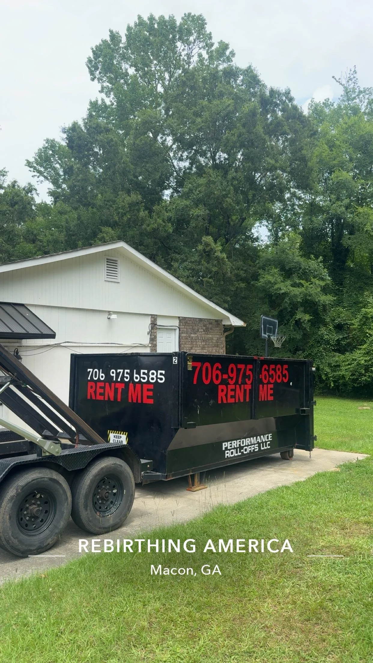 16 Yard 3 day rental