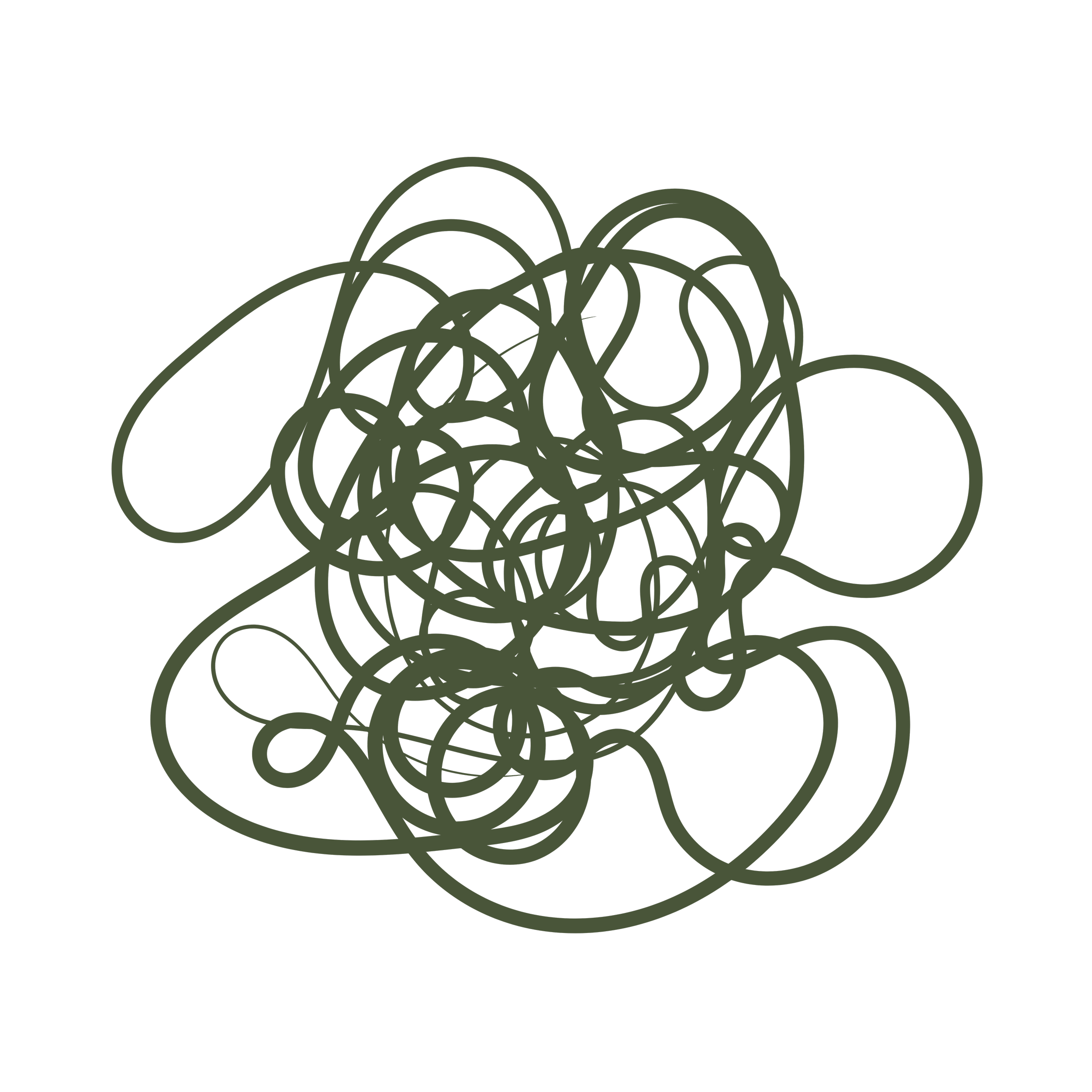 Dark green scribble.