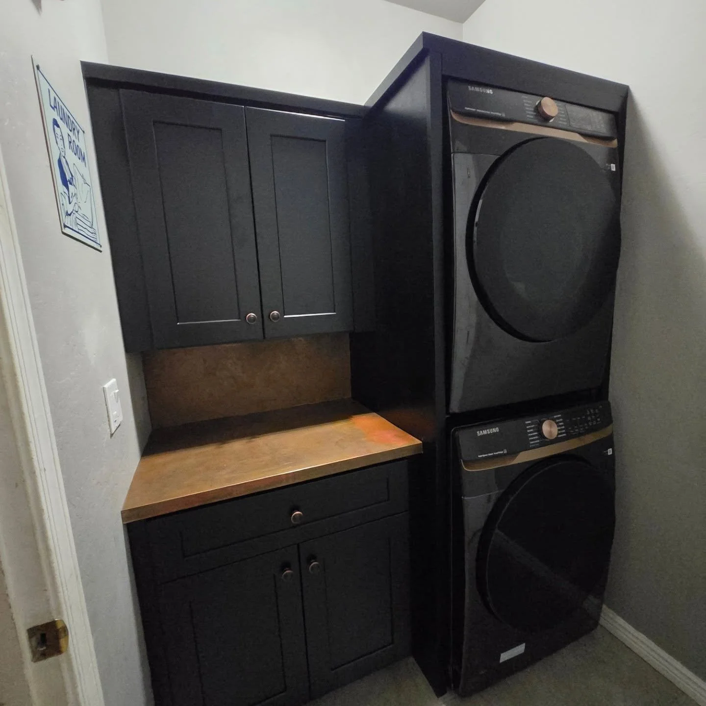 The client asked me if I could match her black and cooper washer/dryer