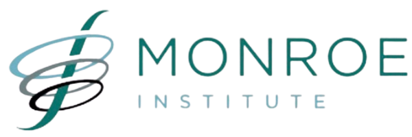 The logo of Monroe Institute featuring a stylized DNA double helix and the text 'Monroe Institute' in green and blue.