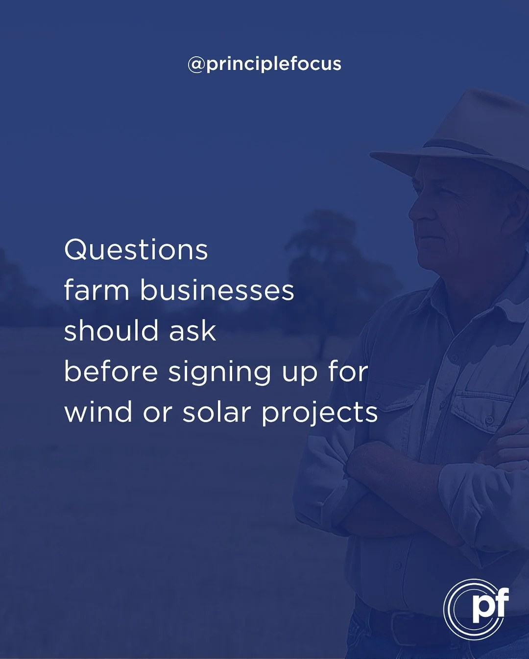 These are some questions we like to prompt our clients with when facing a big decision such as an energy project. 

From purpose and alignment, to business goals, to assessing overall risk. Pausing is important.