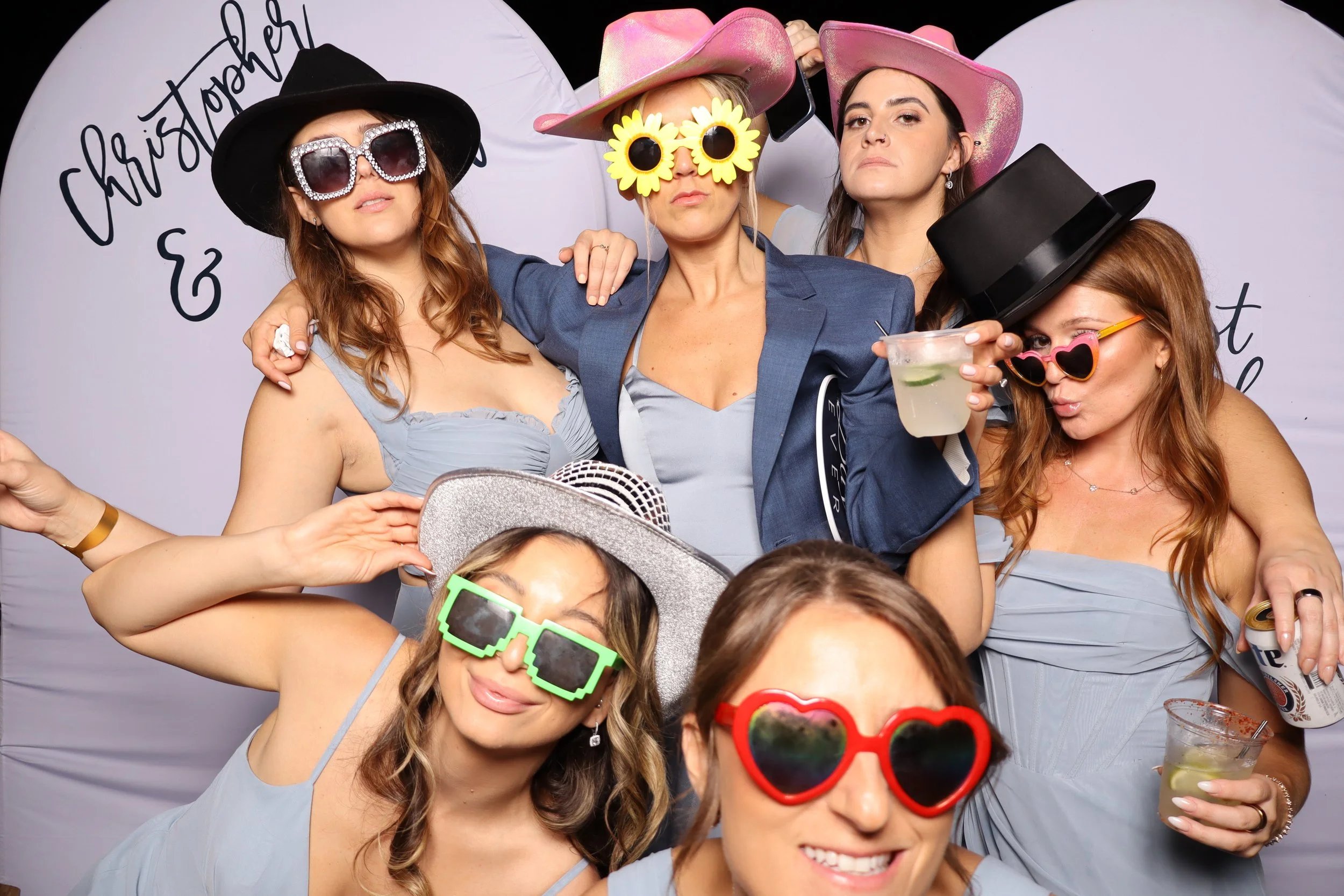 Luxury wedding photo booth at the Pavilion at Jupiter farms in Jupiter Florida