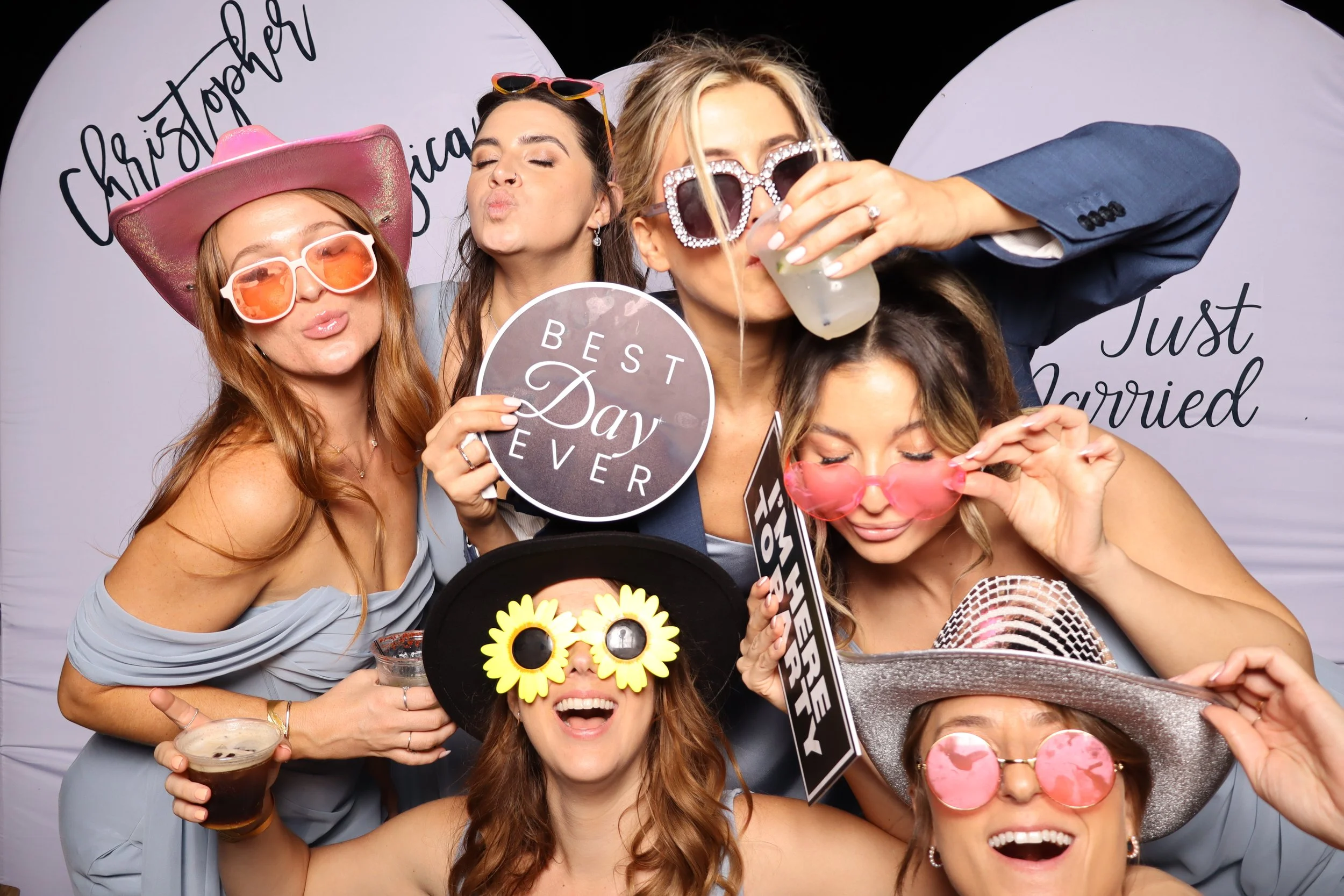 Luxury wedding photo booth at the Pavilion at Jupiter farms in Jupiter Florida