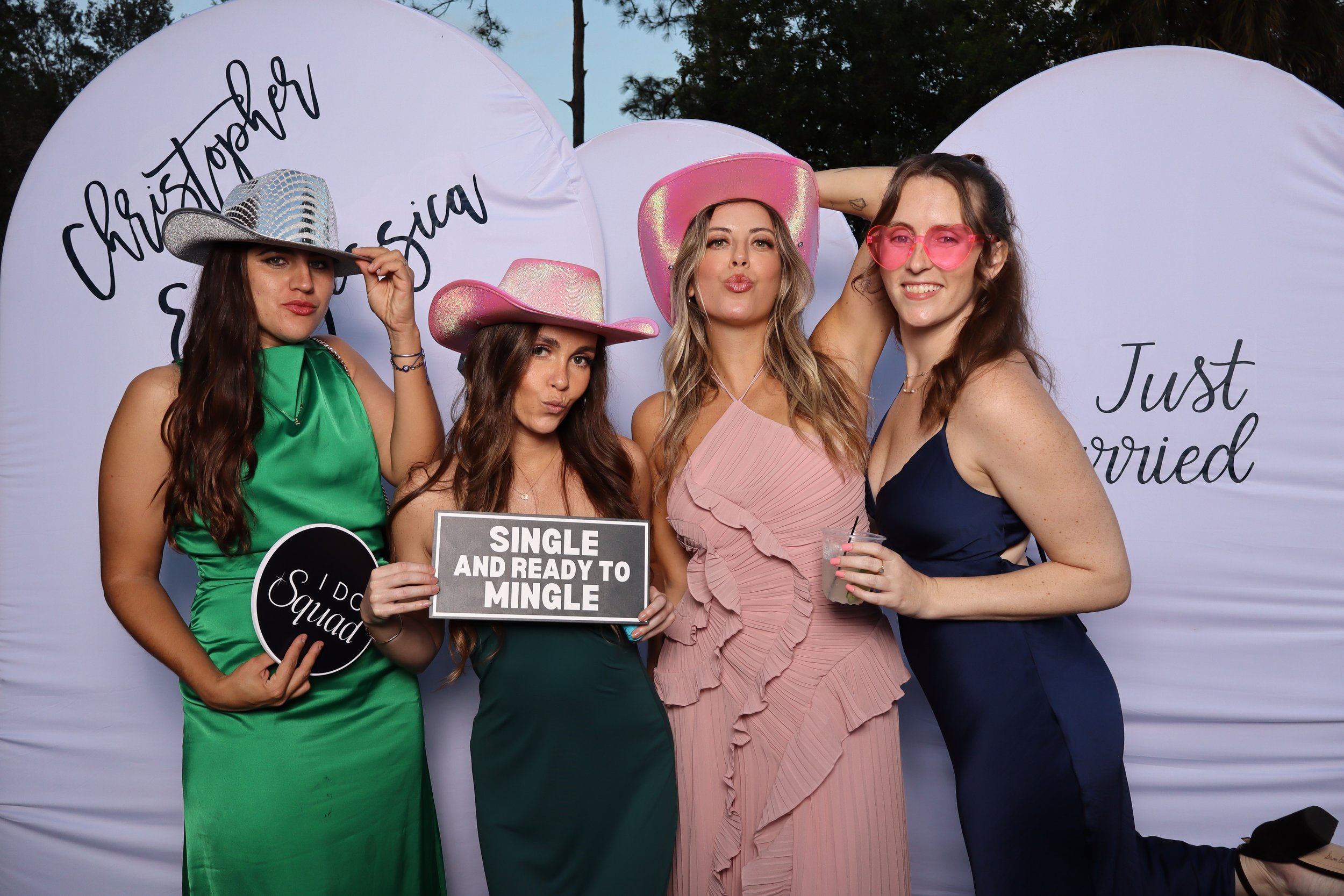 Wedding photo booth rental at Pavilion at Jupiter farms in Palm Beach County