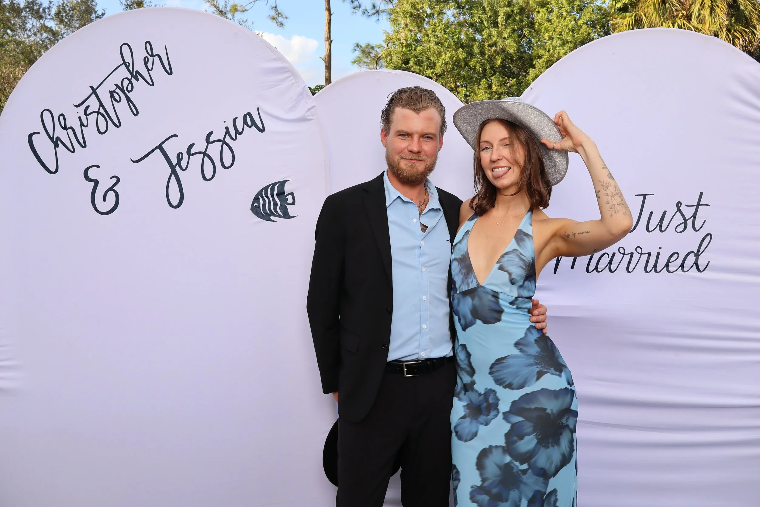 Wedding photo booth rental at Pavilion at Jupiter farms in Jupiter Florida. 