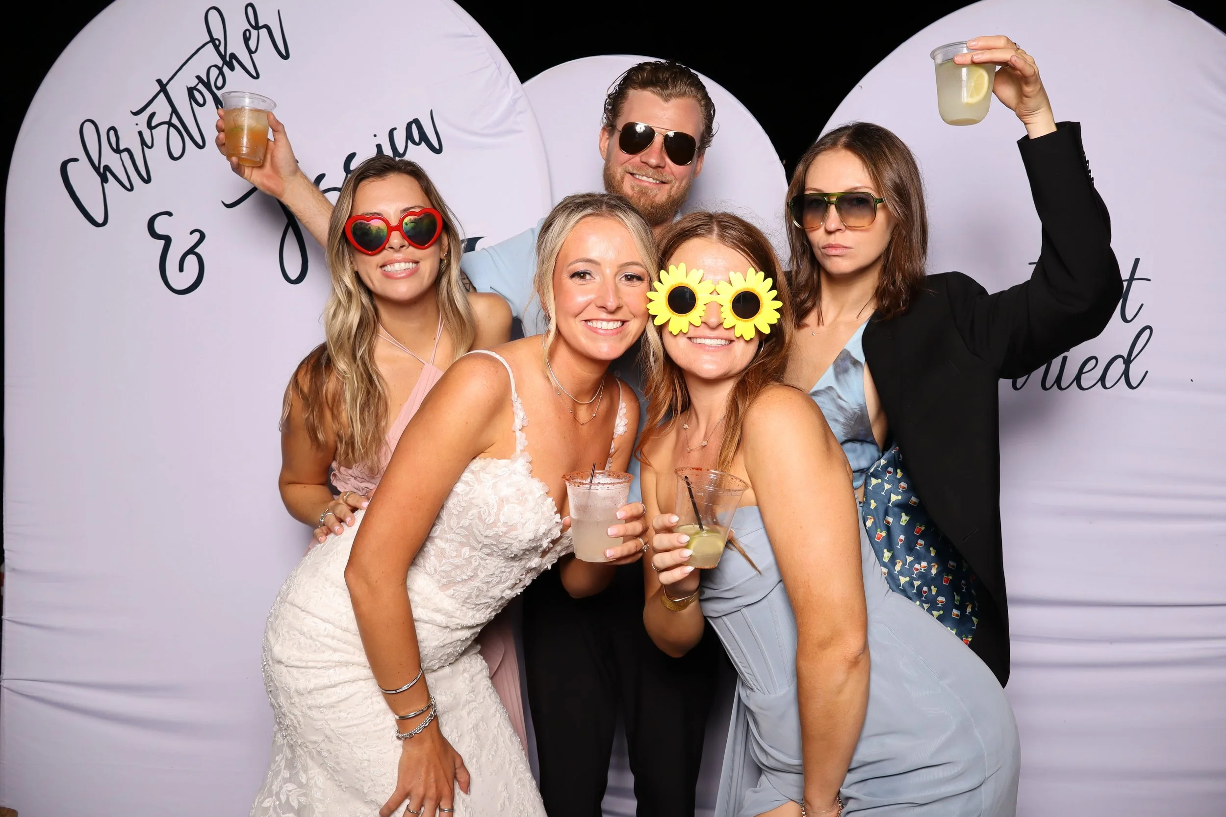 Luxury wedding photo booth at the Pavilion at Jupiter farms in Jupiter Florida