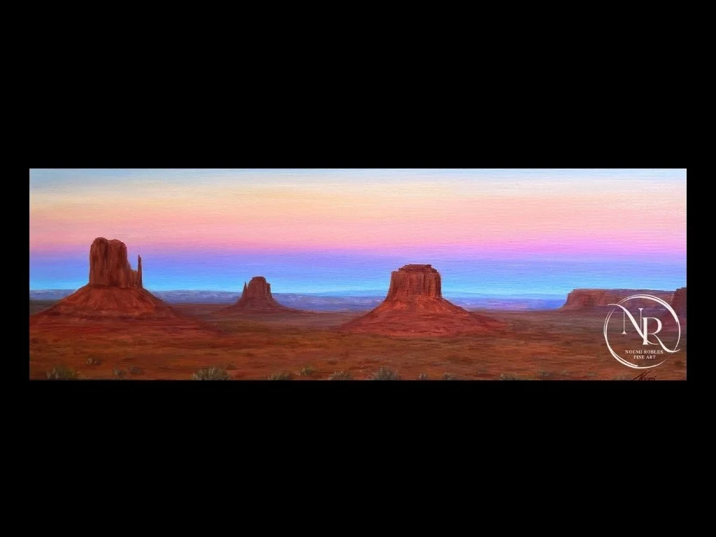 "Monumental View"  15"x30" Oil on canvas