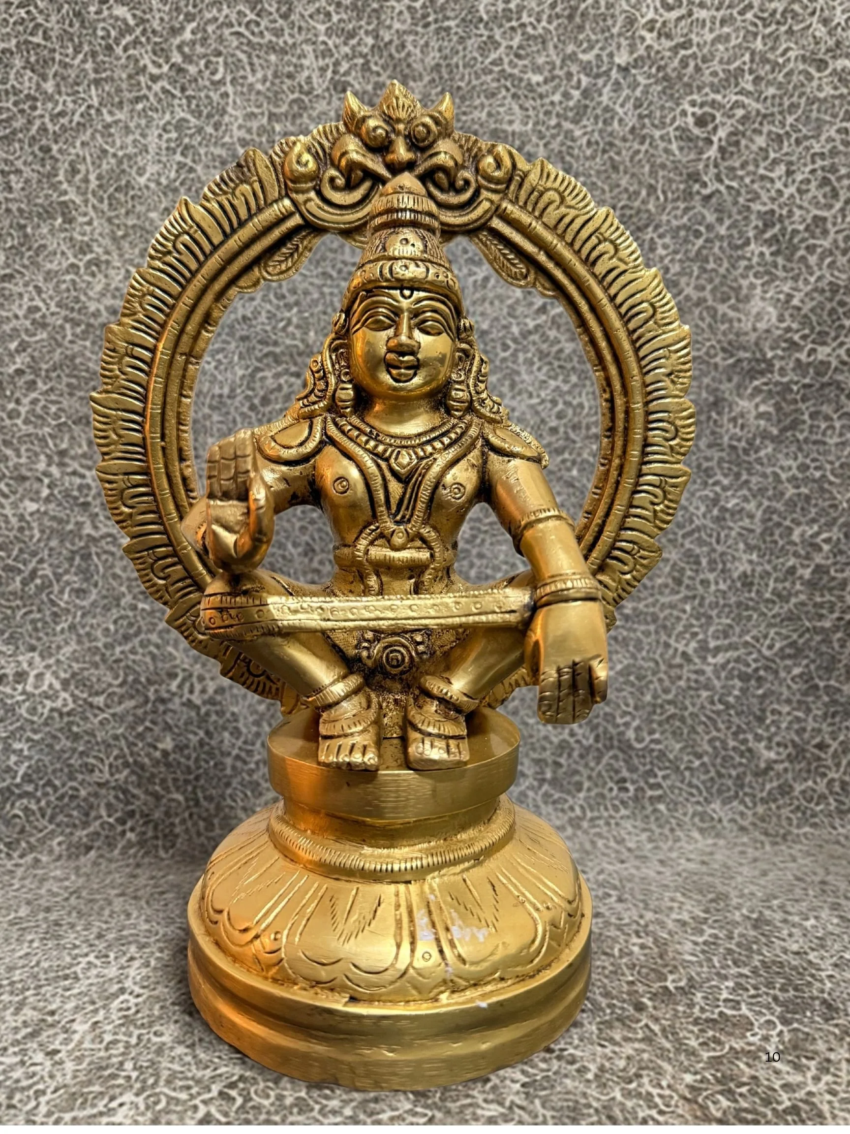 Ayappaswamy 8 Inch Brass Statue