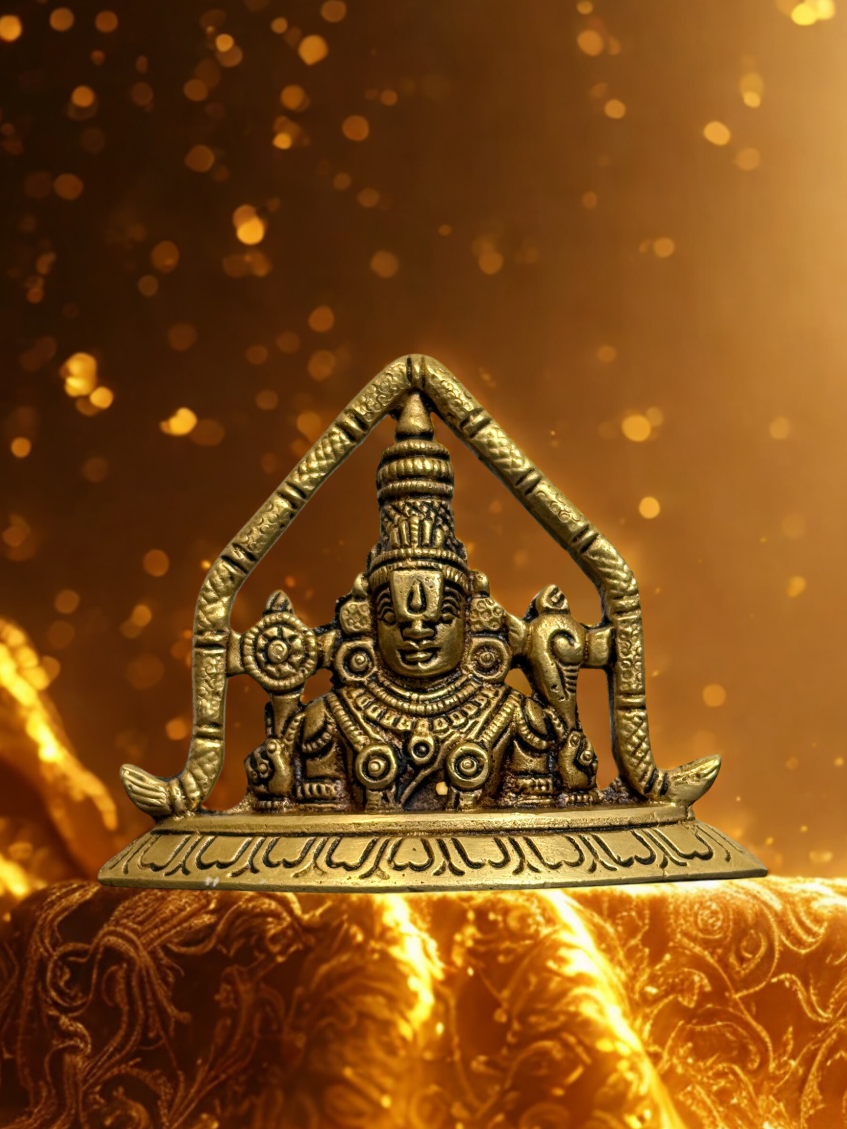 Balaji Brass Statue - 3.5 Inches