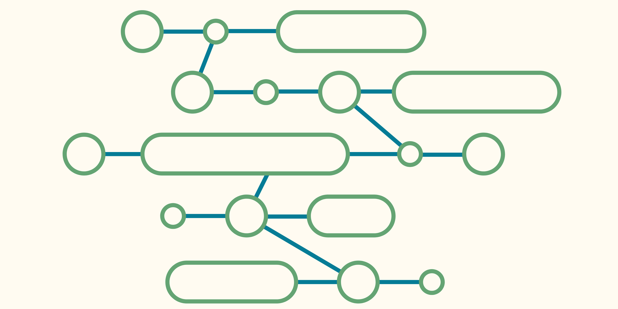 Helping Hand IT Home page with a picture of shapes connected together