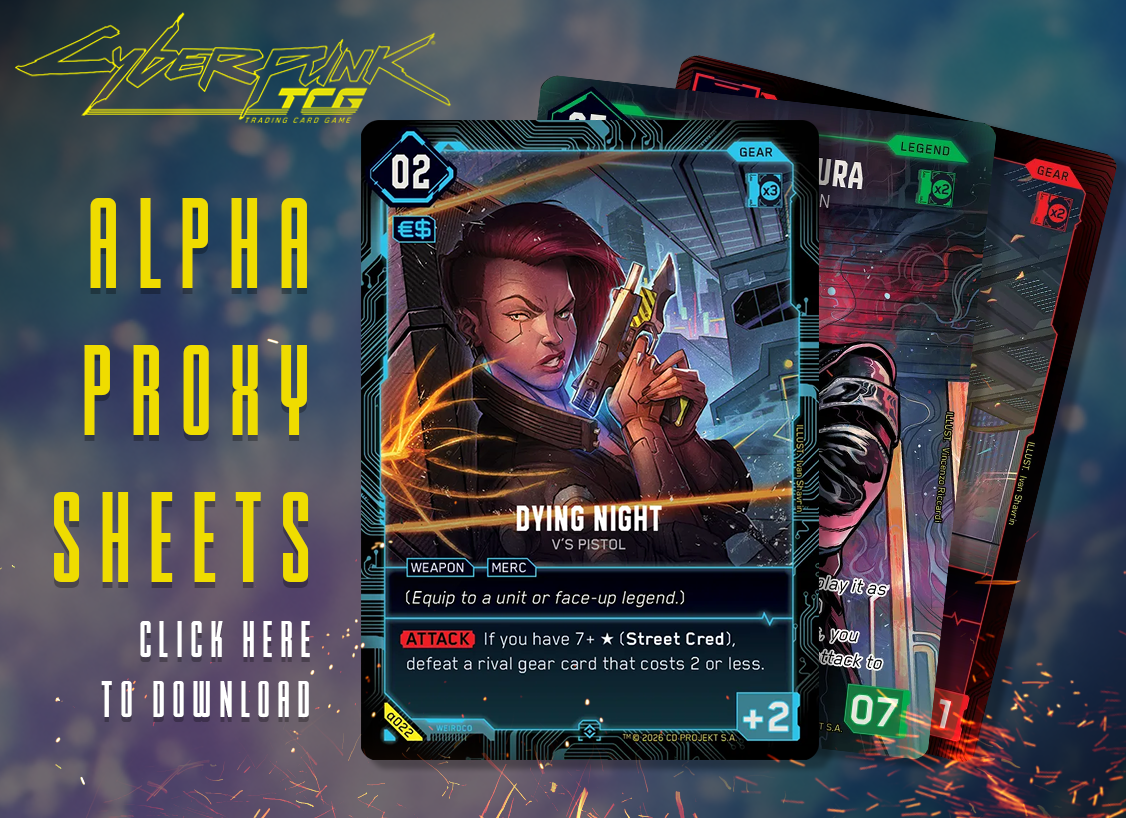 CYBERPUNK TCG ALPHA // PROXY SHEET #1