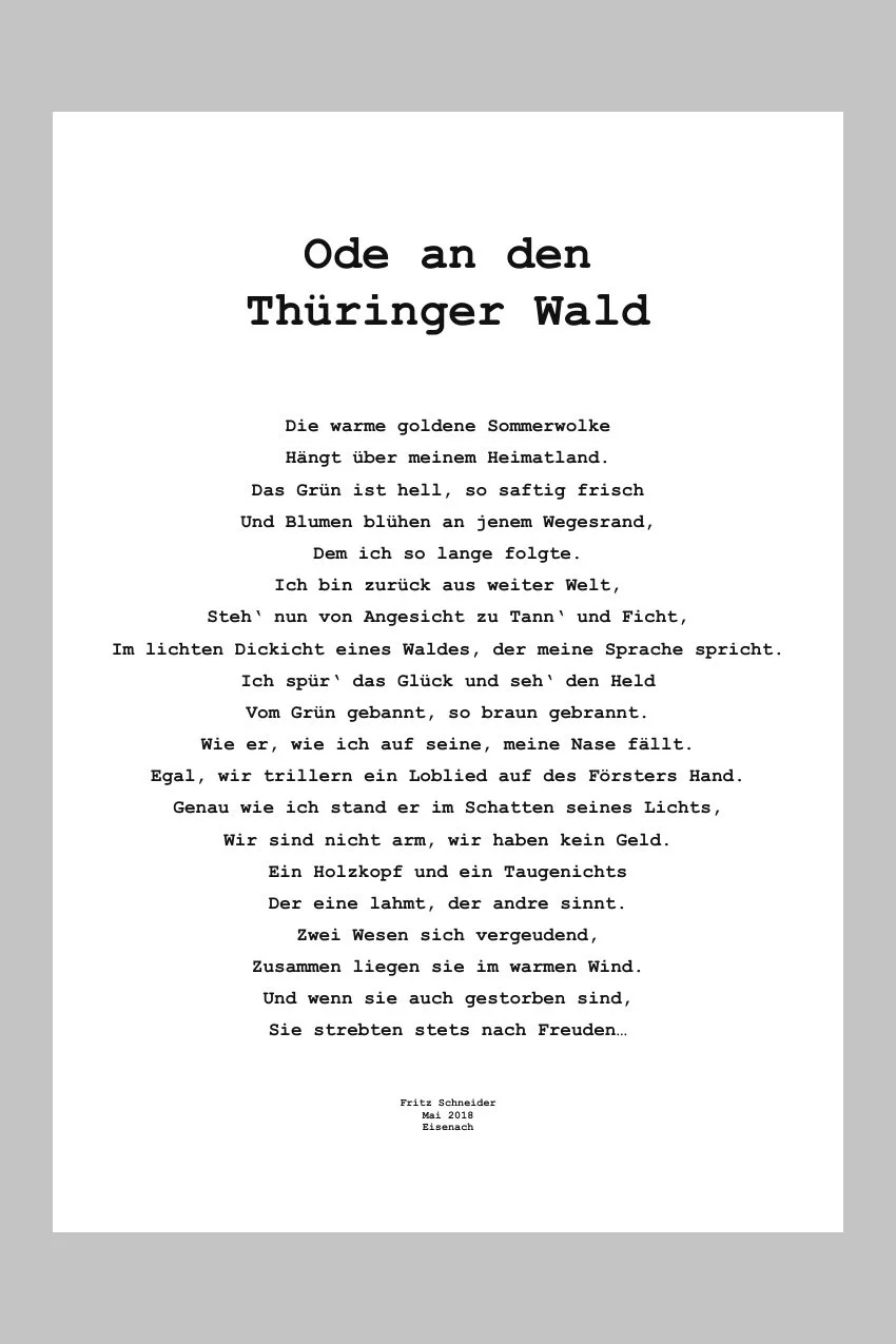 Ode an den Thüringer Wald