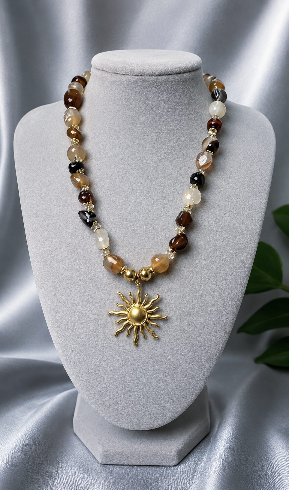SOLARIS | Brown Agate Necklace