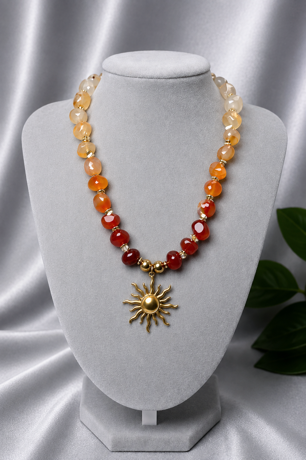 SOLARIS | Orange Agate Necklace