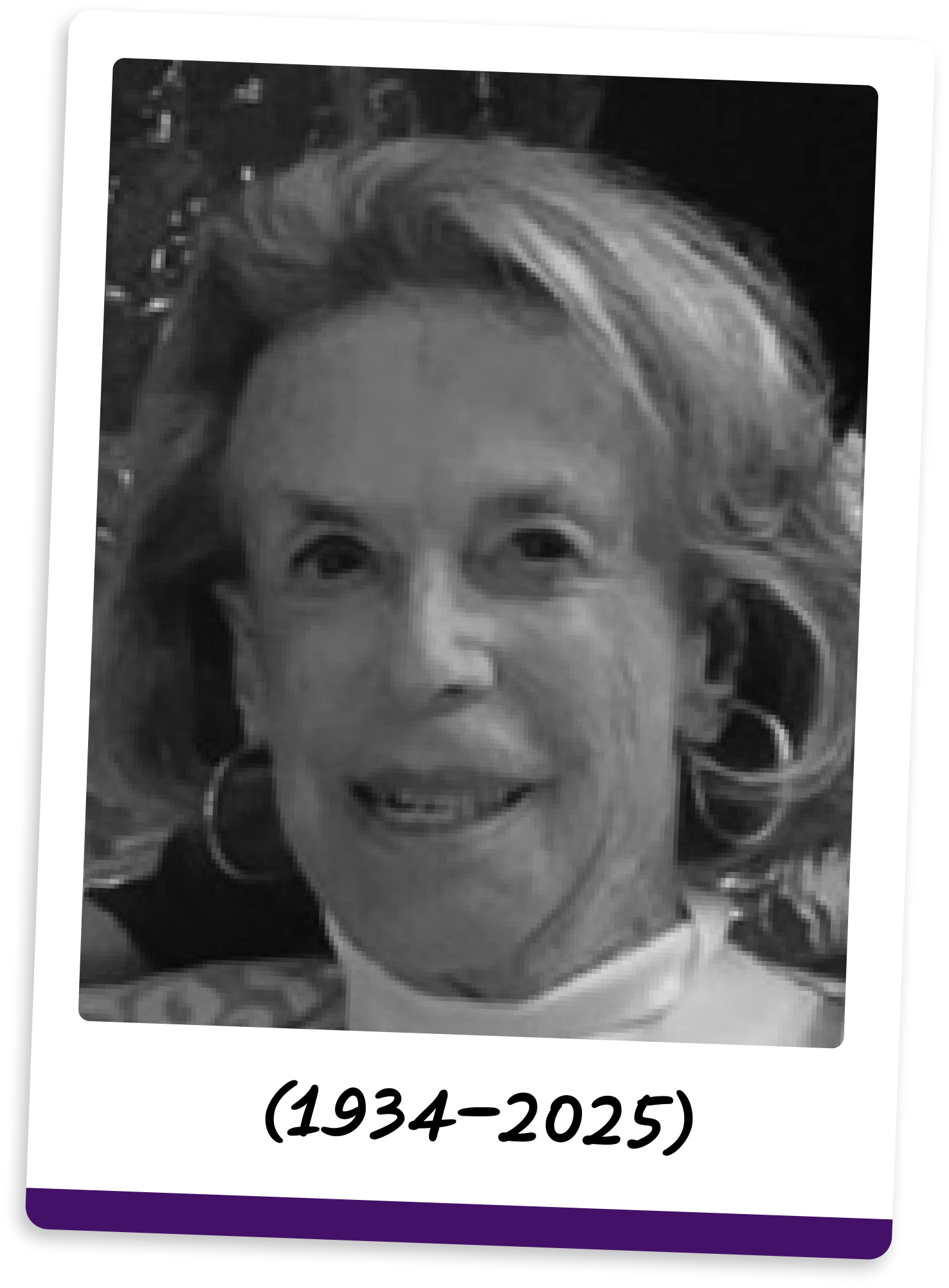 Marie Wallace Powers, 1934–2025, pictured in a memorial frame.