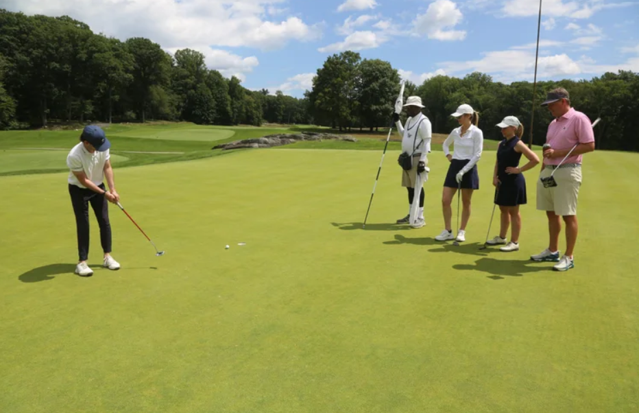 Golf event participants