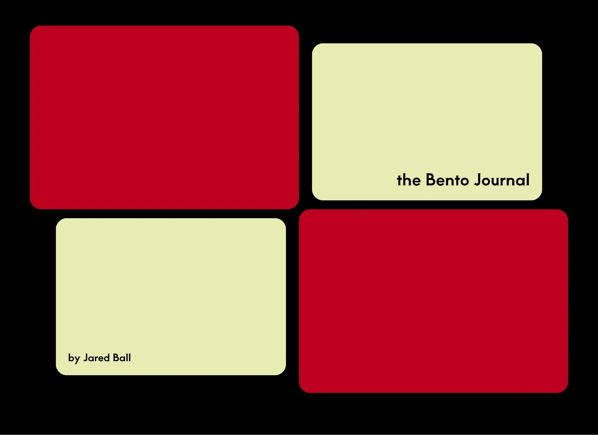 A digital image of the cover of the Bento Journal: Box Edition
