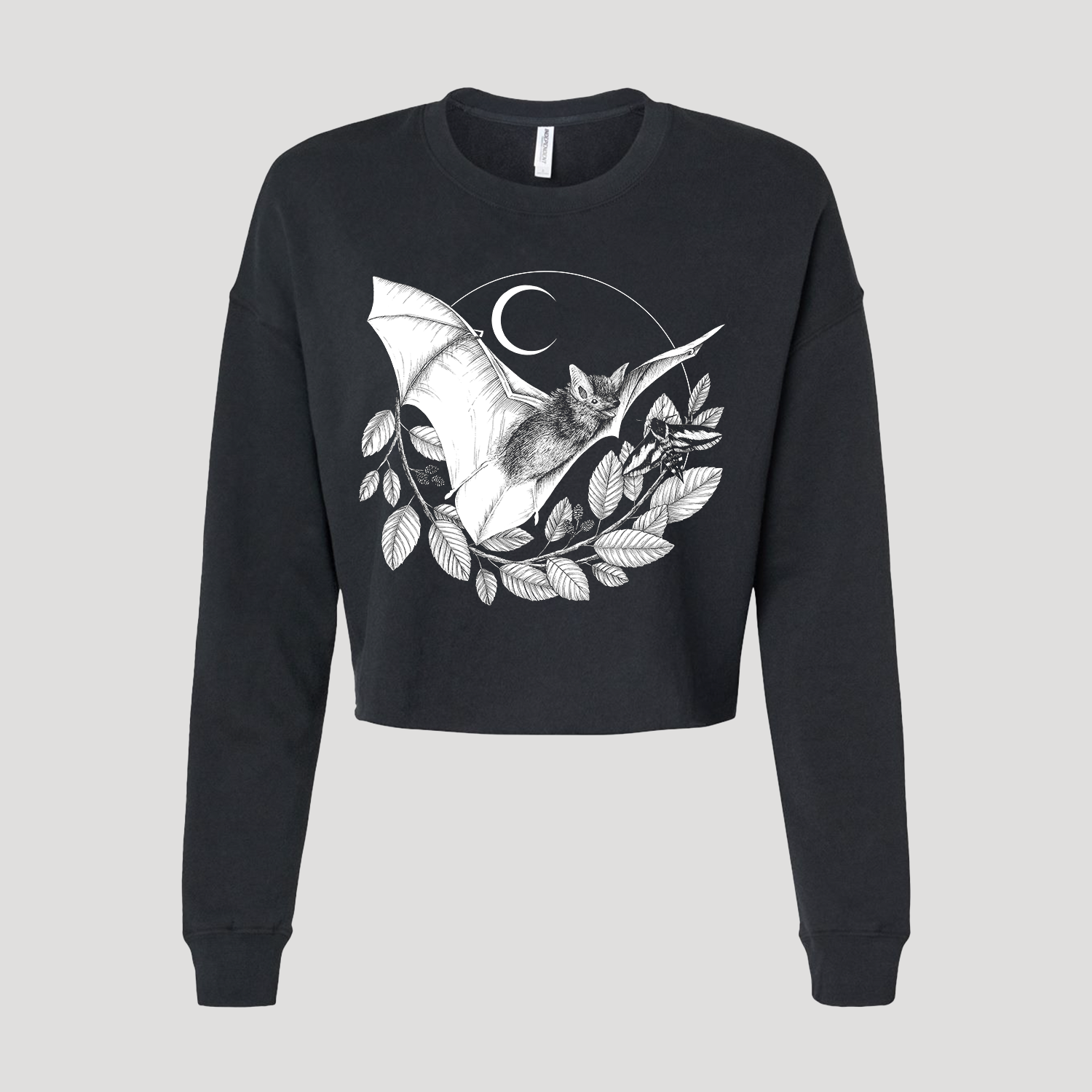 Bat and Moth Crop Sweatshirt