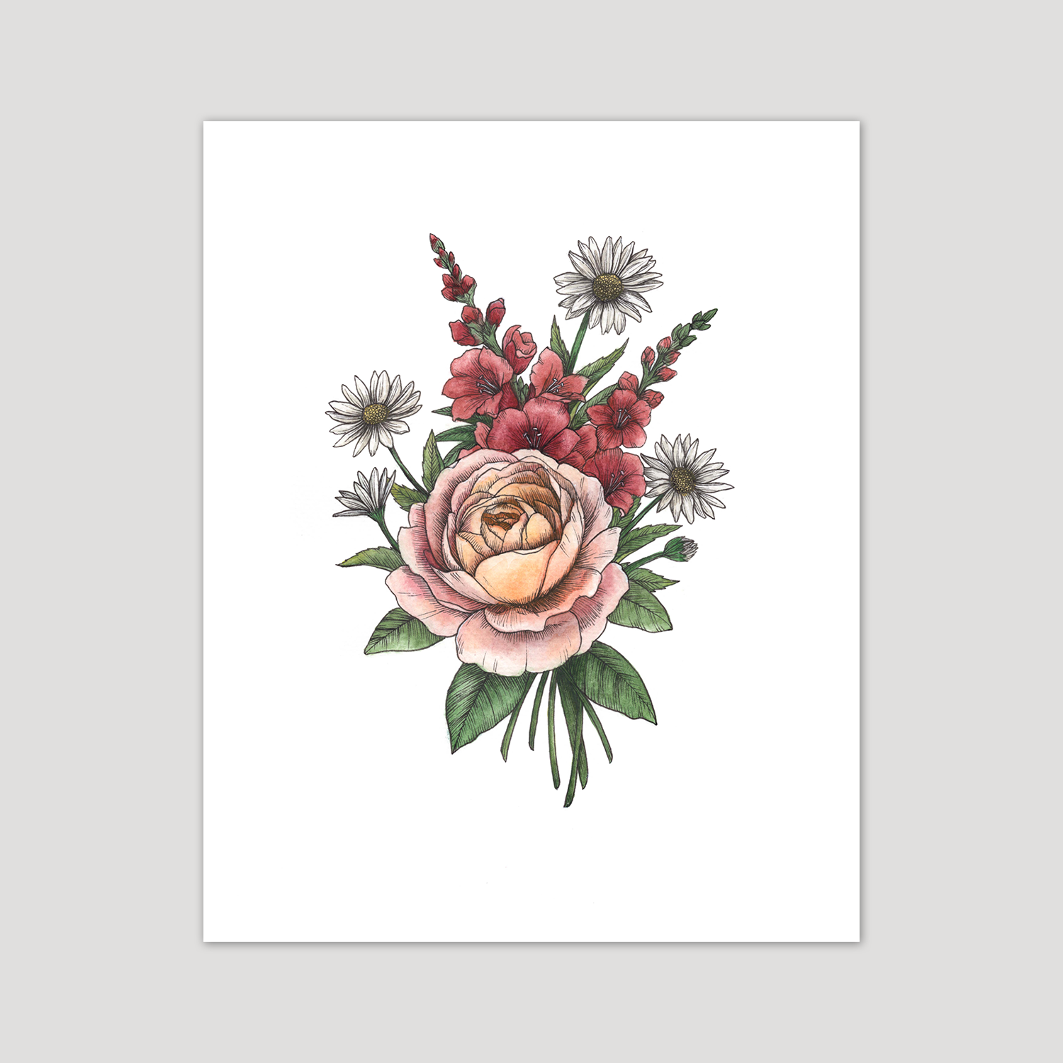 Rose Bouquet Art Print