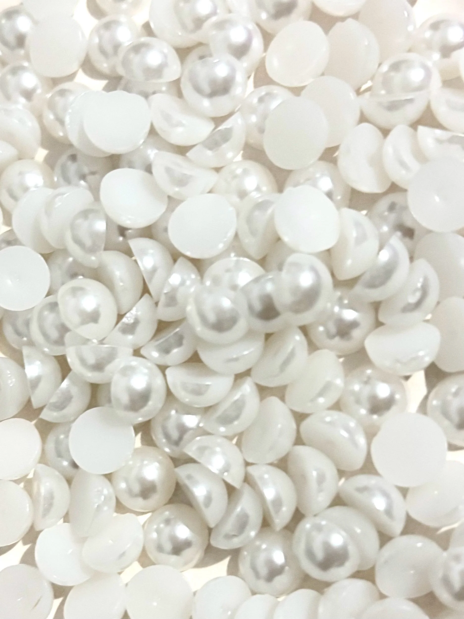 White Flatback Pearls