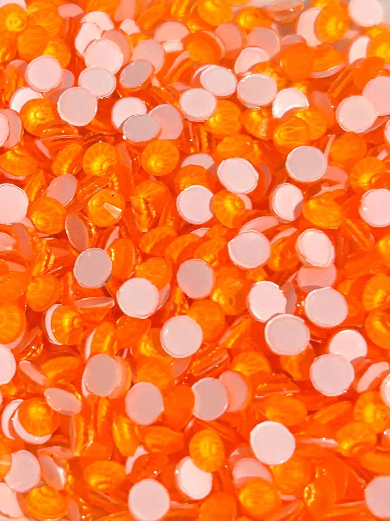 Fluorescent Orange Rhinestones