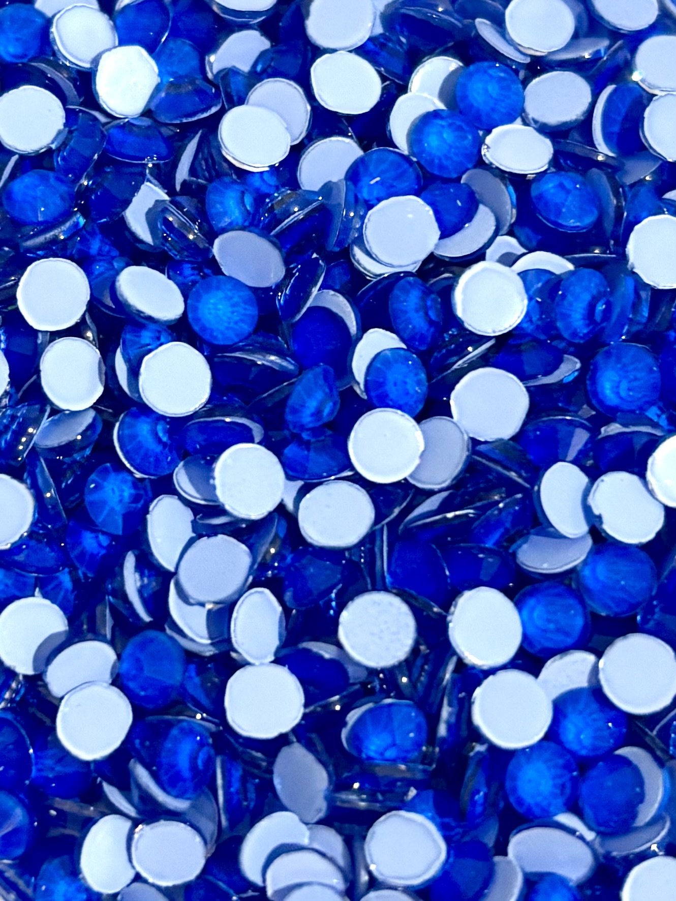 Fluorescent Blue Rhinestones