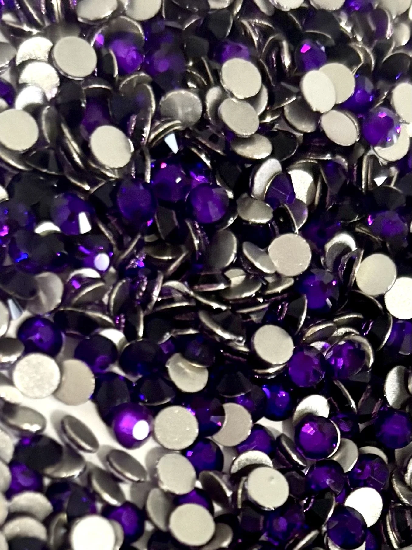 Purple Velvet Rhinestones